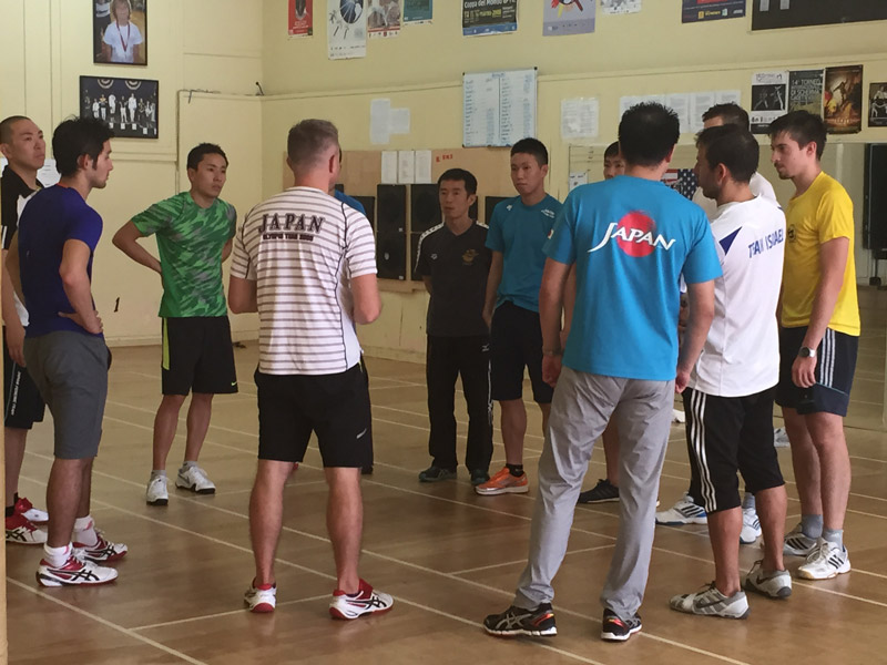 Yuki Ota and the Japanese World Cup team training at SFFC